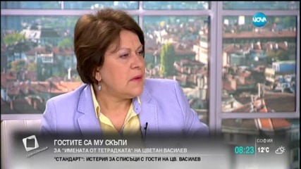 Татяна Дончева: Политици идваха при Цв. Василев като рая при падишаха