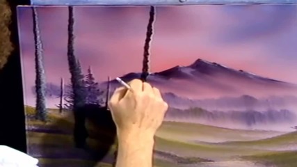 S08 Радостта на живописта с Bob Ross E01 - мъгливи хълмове ღобучение в рисуване, живописღ