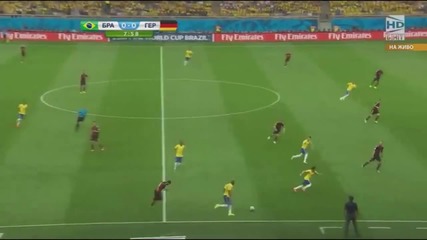 Футбол Бразилия - Германия 2014 - Първо полувреме Част 2_5 (720p)