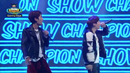 20140319 Yongguk, Zelo & Rap monster, Suga & Jenissi, Kidoh & 4mc - Show Champion