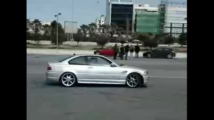 M3 turbo си пали гумите!!