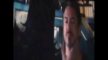 Тони Старк и Локи / Сцена от филма Отмъстителите (2012)