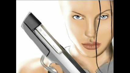 Рисуване на Анджелина Джоли с Фотошоп (тomb Raider)