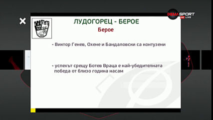 Преди Лудогорец - Берое
