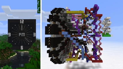 Minecraft Piston Analog Clock