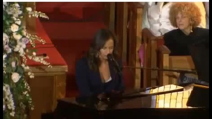 Alicia Keys Tribute At Whitney Houston Funeral