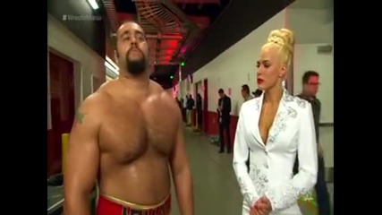 Wwe Кечмания - Русев се съгласява Lana да го придружи до ринга за мача