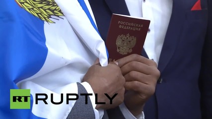Russia: 'Thanks Mr. Putin' - Roy Jones Jr. handed Russian passport in Moscow
