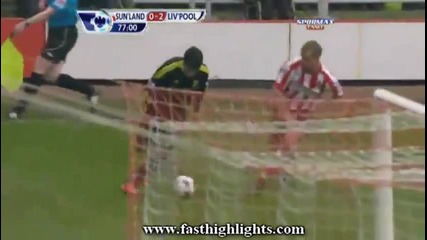 [ 20.03.2011 ] Sunderland - Liverpool - Страхотен гол на Суарез