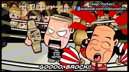 Wwe Анимациа - Brock Lesnar and John Cena Summerslam Main Event R ( Chibi Wrestlers | Wwe Animation)