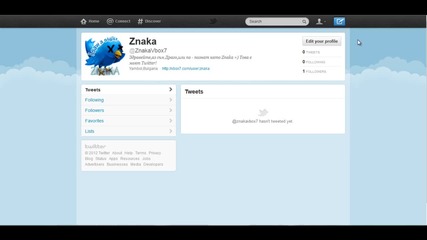 Twitter на Znaka !