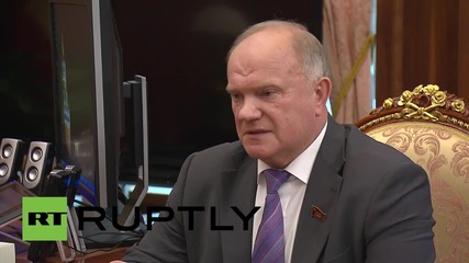 Russia: Putin meets KPRF's Zyuganov and talks about China and US media