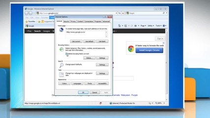 Internet Explorer® deleting history automatically