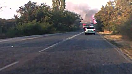 Пожар на пътя Враца- Плевен