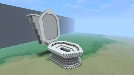 Giant Minecraft Toilet That Flushes
