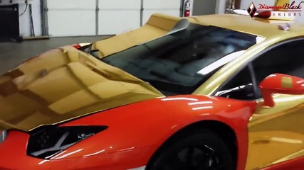 Diamond Black Exteriors покри Lamborghini Aventador в златен хром