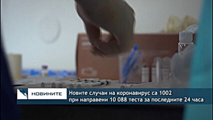 Новите случаи на коронавирус са 1002 при направени 10 088 теста за последните 24 часа