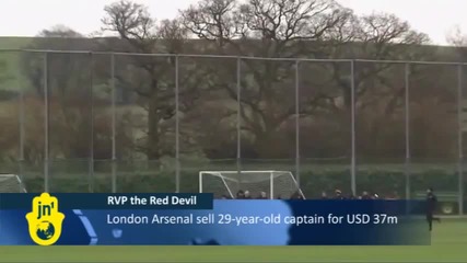 Първата Тренировка На Робин Ван Перси с Манчестър Юнайтед