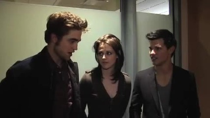 Robert Pattinson, Kristen Stewart and Taylor Lautner - Backstage Oprah 