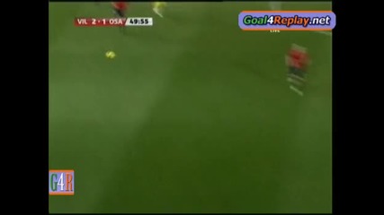 Кани (виляреал) отбелязва гол от центъра на терена срещу Осасуна 