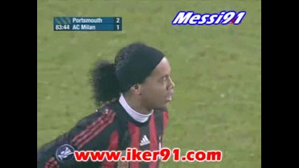 Portsmouth Vs Ac Milan Ronaldinho Goal