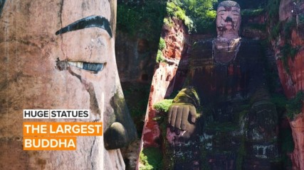 Огромни статуи: Гигантският Буда в гр. Лешан