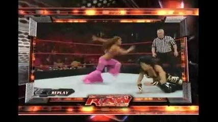 Raw! (04 07 08) - Mickie James & Ashley Massaro vs. Melina Perez & Jillian Hall 