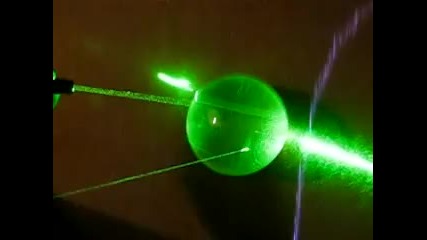 Зелен лазер и кристал 