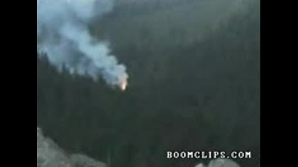Уникално!!!мълния Пречинява Пожар!!! 