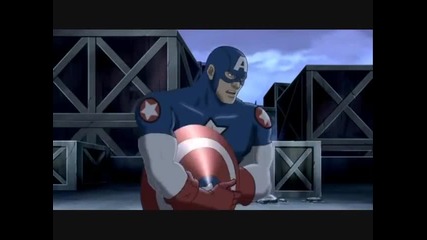 Големият персонаж Стив Роджърс / Капитан Америка от анимациите Върховни Отмъстители 1 и 2 (2006)