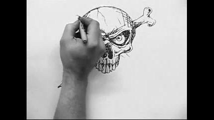 Как се рисува череп 