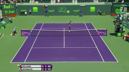Venus Williams vs Caroline Wozniacki Miami Open 2015 4th round highlights