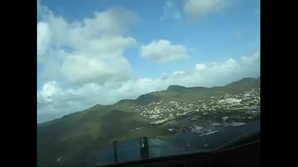 Takeoff St Maarten from Cockpit 747