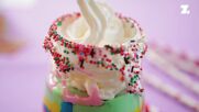 Craving something sweet? Try making this rainbow pudding shake
