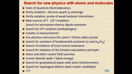 Search for New Physics with Atoms and Molecules