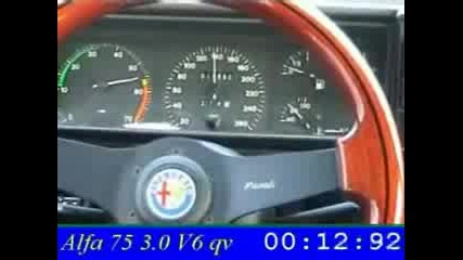 Alfa 75 3.0 V6 0 - 200km/h