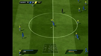 Fifa 2011 Italy vs Brazil Gameplay част 2.