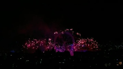 2012 New Years - London Fireworks Celebration
