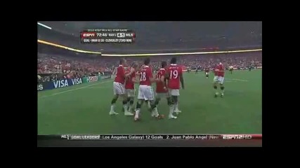 Супер Гол на Cleverley - Manchester United 28/07/10