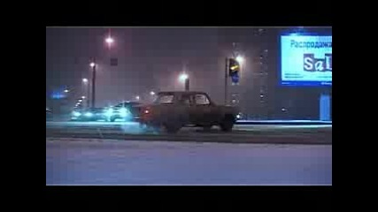 Moskvich 412 drift on snow 