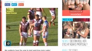 Rugby Player Grabs Opponent's Penis Mid-Game!