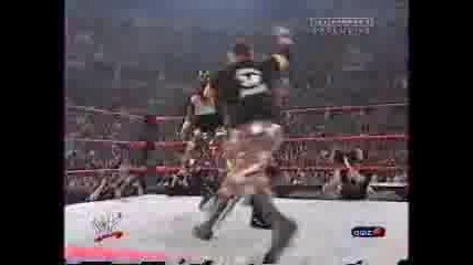 The Rock & Trish Vs Dudley Boys - 2