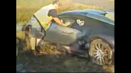 Bugatti Veyron след катастрофата в езерото 