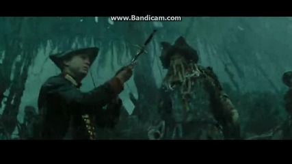 карибски пирати на края на света - битка между Дейви Джоунс и Джак Спароу(руска версия)