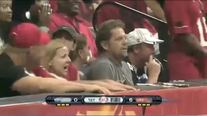 Jacksonville Sharks Fan Tackles Georgia Force Arena Football League Player