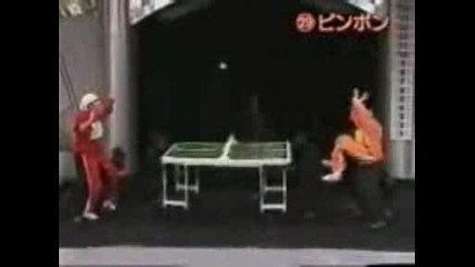 нинджи играят тенис на маса - смях