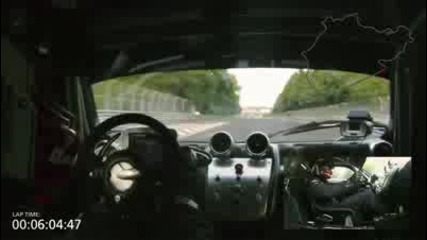 Pagani Zonda R На Пистата В Нюрбургринг