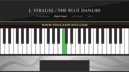 Strauss - The Blue Danube [easy Piano Tutorial]