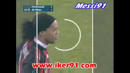 Milan - Portsmouth Ronaldinho Goal