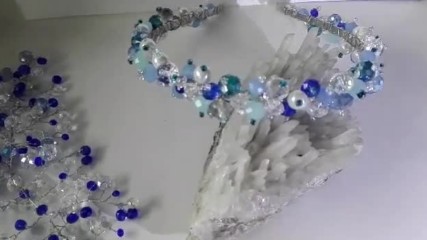 Кристална дизайнерска украса за коса- Some Blue от Absoluterose.com